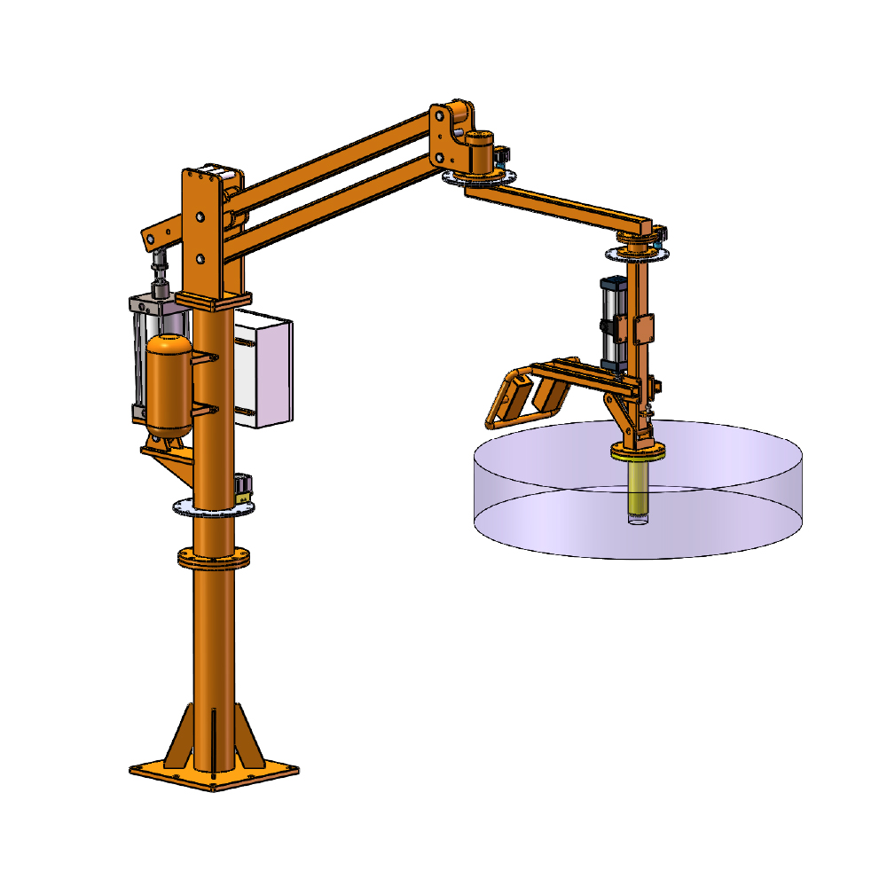 Bộ điều khiển nâng bằng khí nén công nghiệp 200kg với trục khí nén cho cuộn cuộn